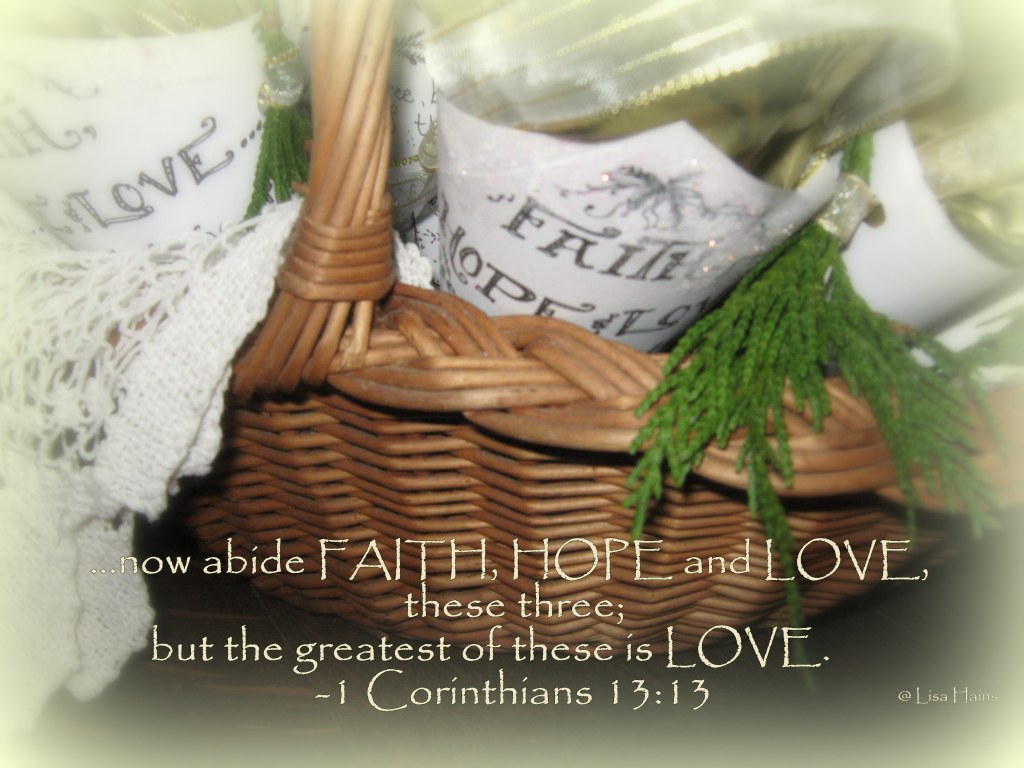 basket with paper cones