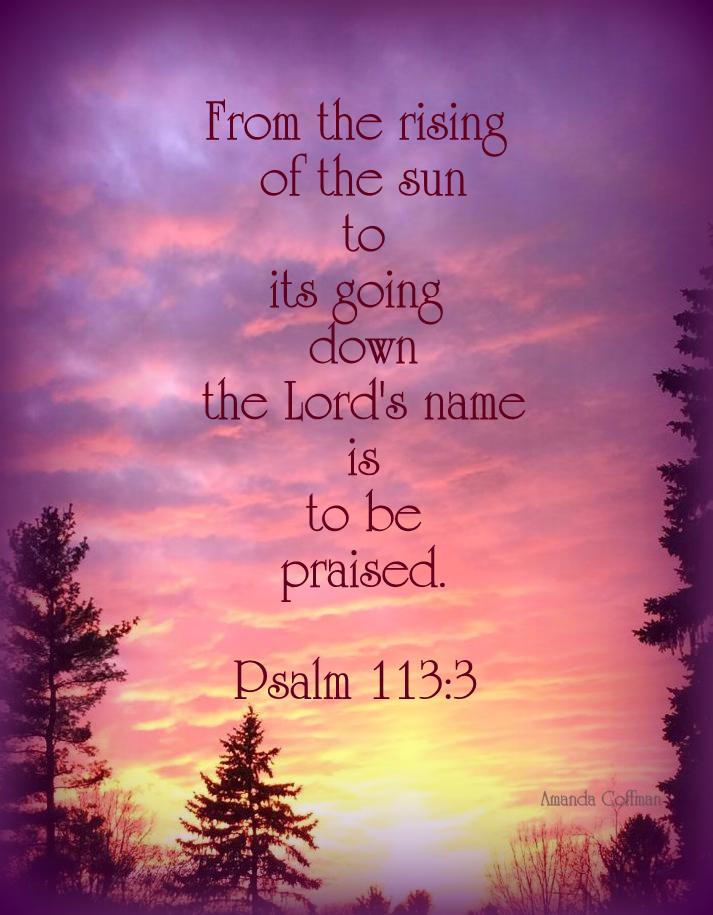 Deep Lavender Sunset with scripture